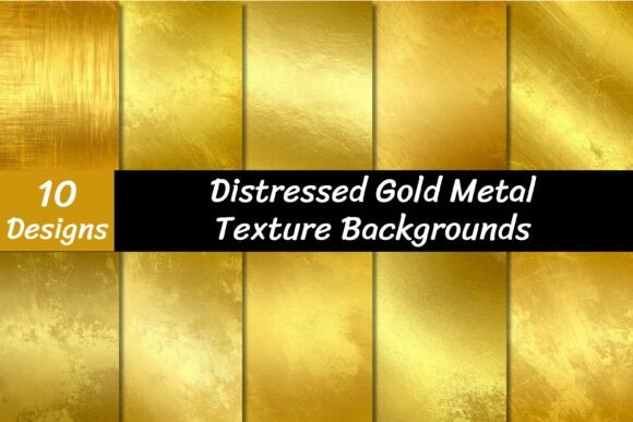 Download Distressed Metallic Gold Textures - Texture Collection