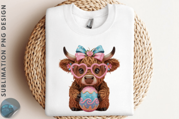 Download Brushstroke Easter Highland Cow PNG - Land Collection