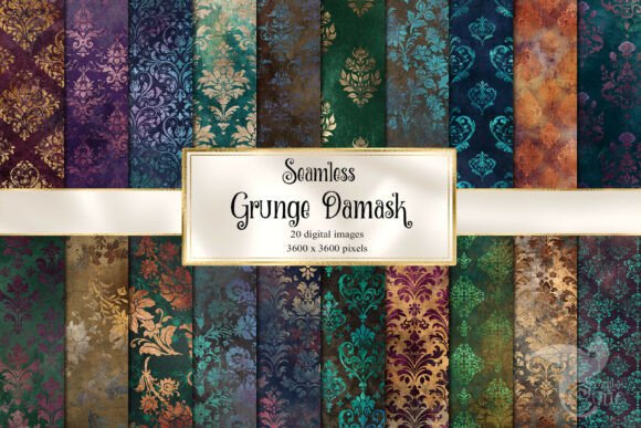 Download Seamless Grunge Damask Textures - Texture Collection