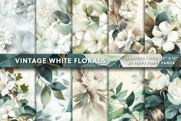 Download Vintage White Floral Background Texture - Texture Collection