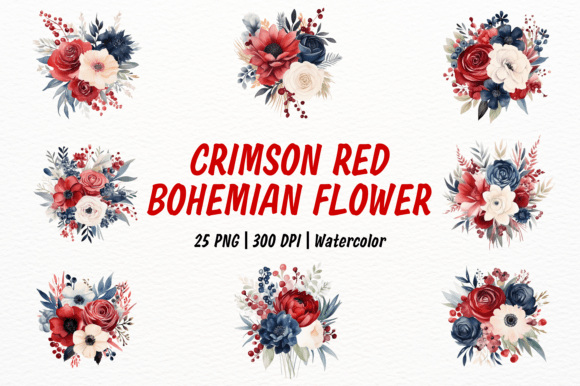 Download Crimson Red Ivory Bohemian Clipart - Ivory bohemian Collection