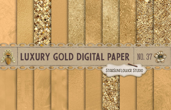 Download Luxury Metallic Gold Digital Textures - Texture Collection