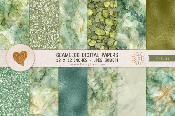 Download Green Metallic and Stone Textures - Texture Collection