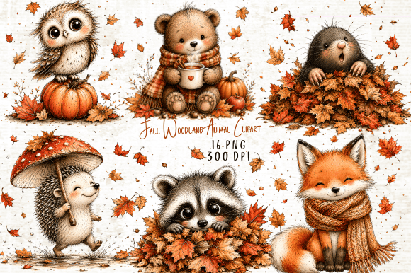Download Fall Woodland Animal Clipart - Land Collection