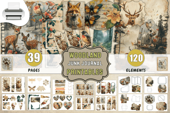 Download Woodland Junk Journal Printables - Land Collection