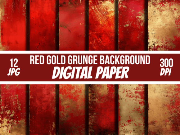 Download Red &amp; Gold Grunge Backgrounds Textures - Texture Collection