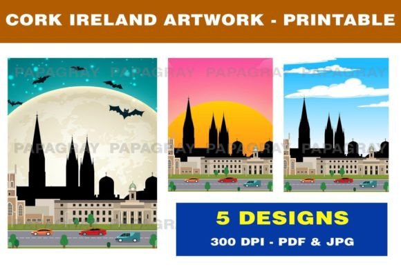 Download Cork Ireland Skyline - Printable Artwork - Land Collection