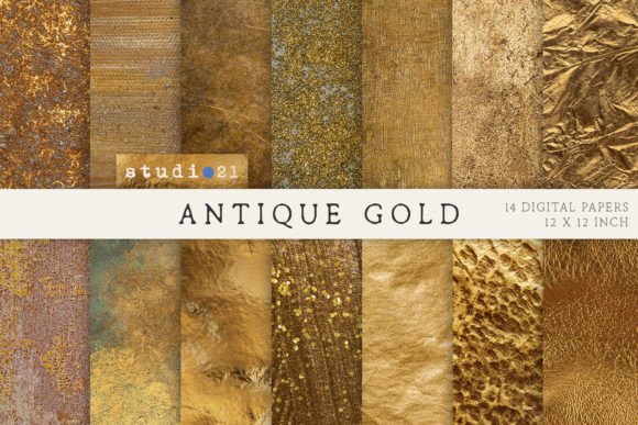 Download Antique Gold Digital Textures, Aged Gold - Texture Collection