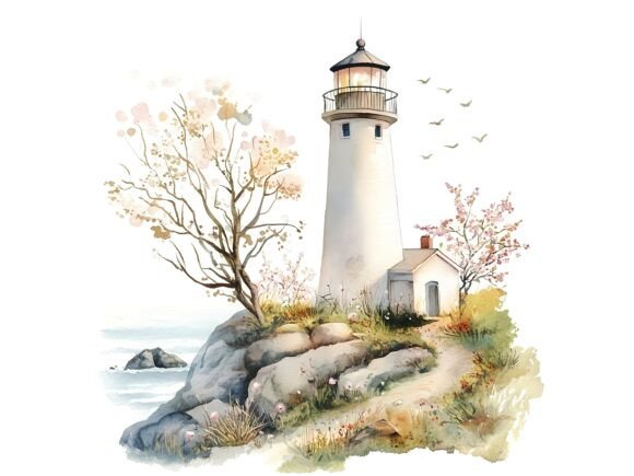 Download 10 Lighthouse in Spring Nature Landscape - Land Collection